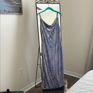 CIDER Velvet Cowl Neck Dress